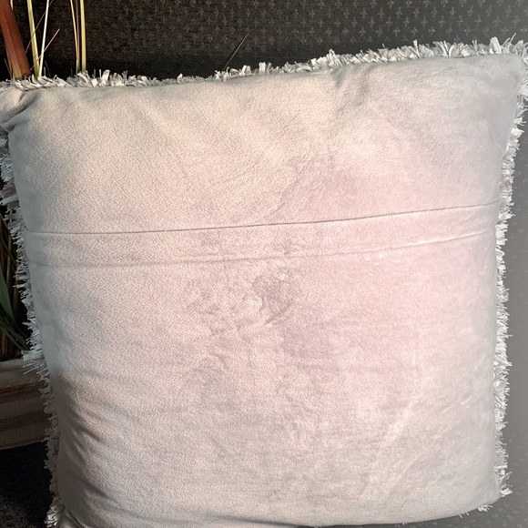 Gray Accent Pillows Set of Two with Silver Sequins Rectangle/Lumbar and Square - Picture 6 of 6